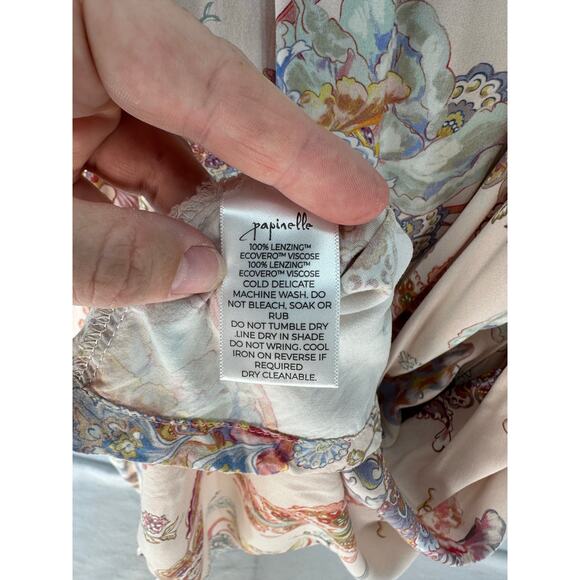 Papinelle Women’s sz L Floral Night Gown Pajamas  Soft Cozy Pockets Knee Length - Picture 9 of 13